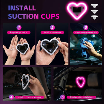 HeartGlow™ Neon Heart Car Window Light