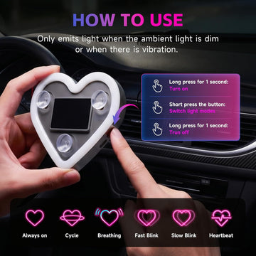 HeartGlow™ Neon Heart Car Window Light