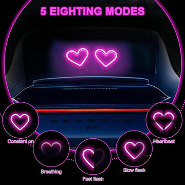 HeartGlow™ Neon Heart Car Window Light