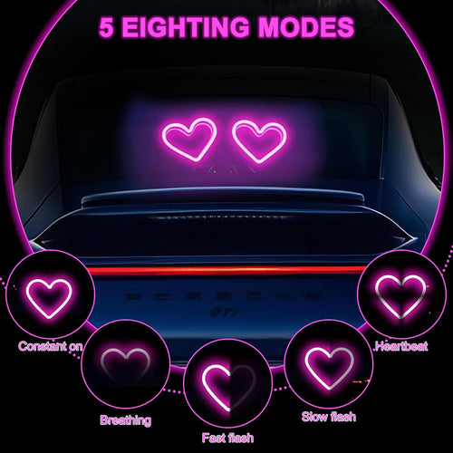 HeartGlow™ Neon Heart Car Window Light