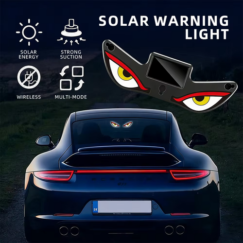 Solar Demon Eye Car Window Warning Light on rear windshield